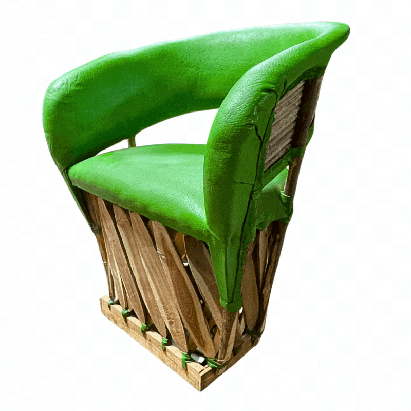 Faelo imports - Muebles en Bodega - Equipal Acojinado Verde Stock