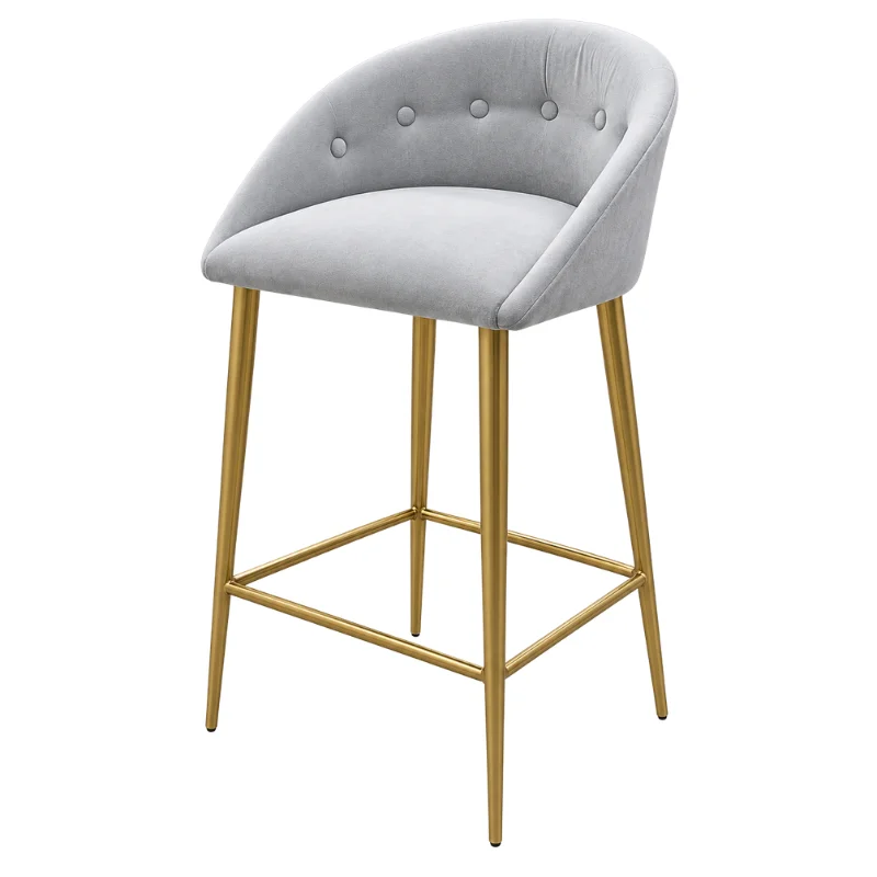 Faelo imports - Sillas de Bar - Terciopelo Gris